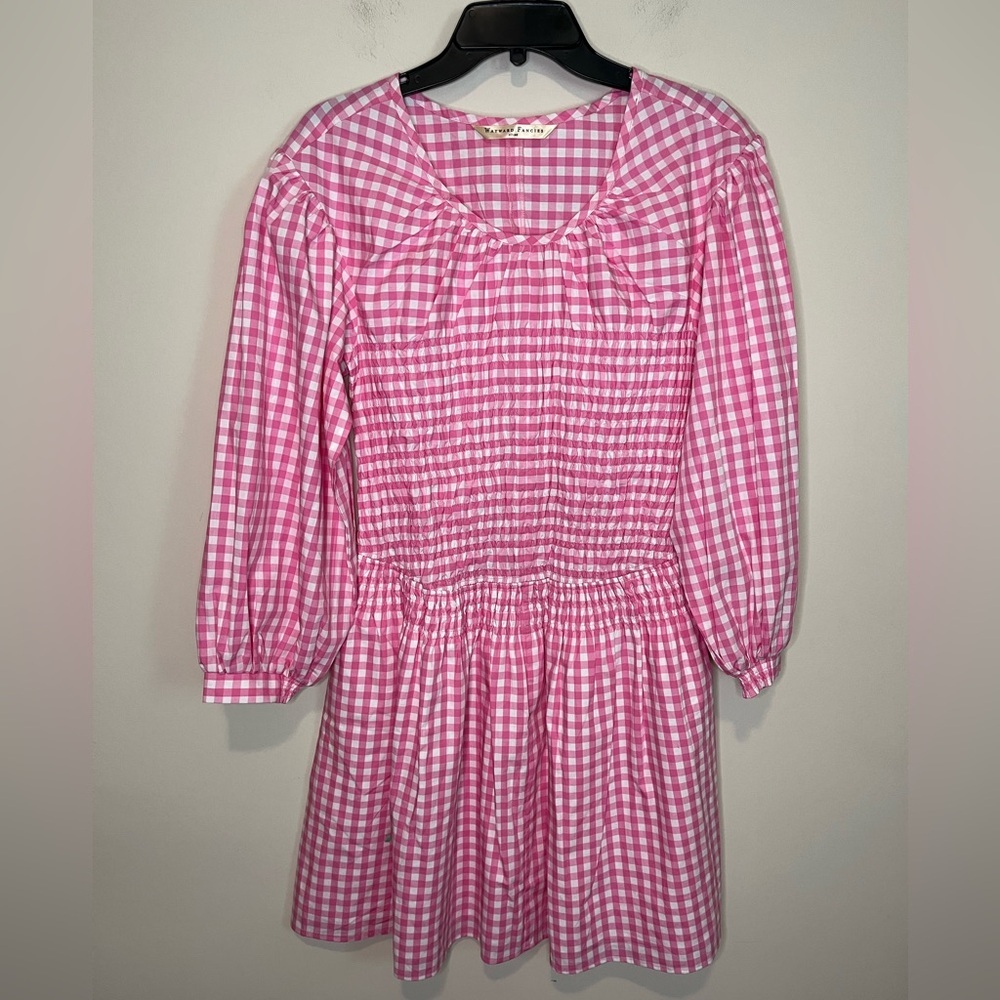 Wayward Fancies Smocked Gingham Puff Sleeve Dress Size Medium - Picture 4 of 11